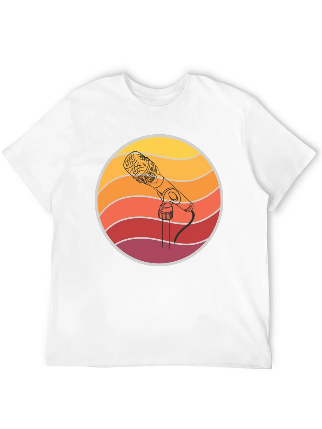 Retro Microphone Graphic Tee - Vintage Style Music T-Shirt product image 11