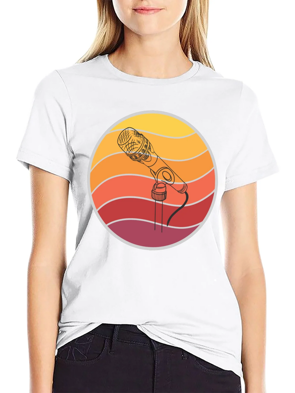 Retro Microphone Graphic Tee - Vintage Style Music T-Shirt product image 8