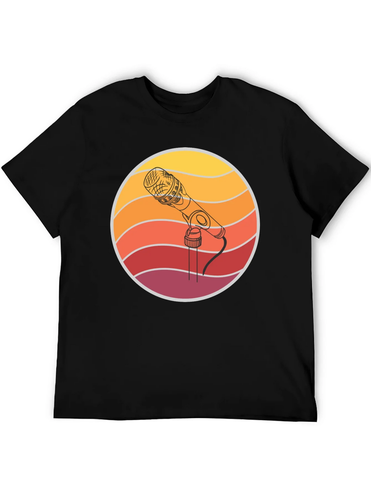 Retro Microphone Graphic Tee - Vintage Style Music T-Shirt product image 5