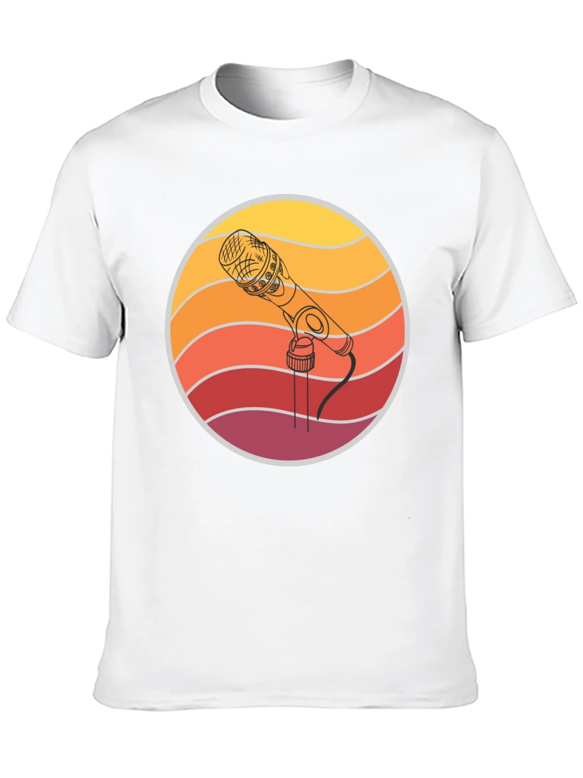 Retro Microphone Graphic Tee - Vintage Style Music T-Shirt product image 9