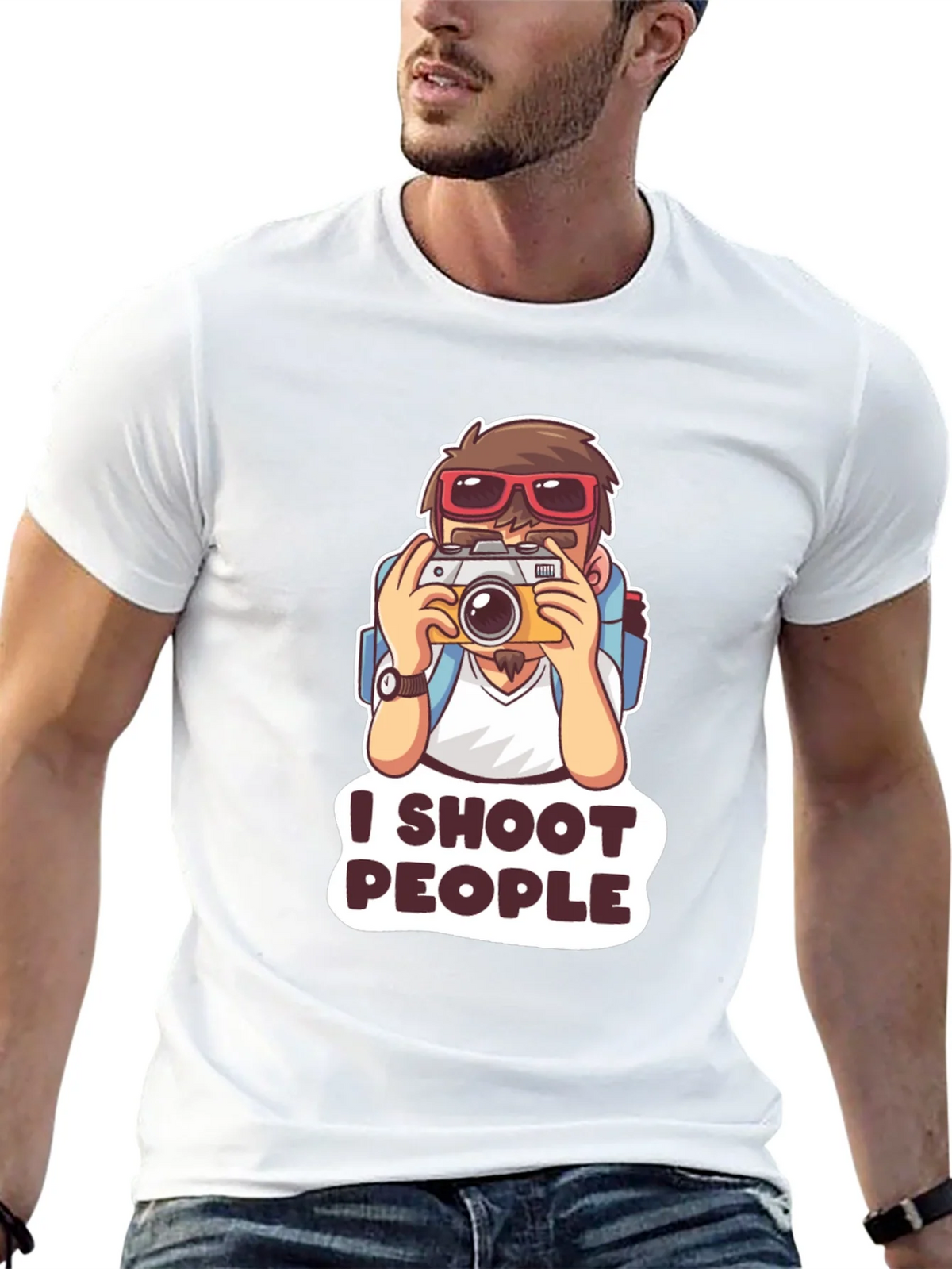 I Shoot People T-Shirt - Photography Humor Tee product image 4