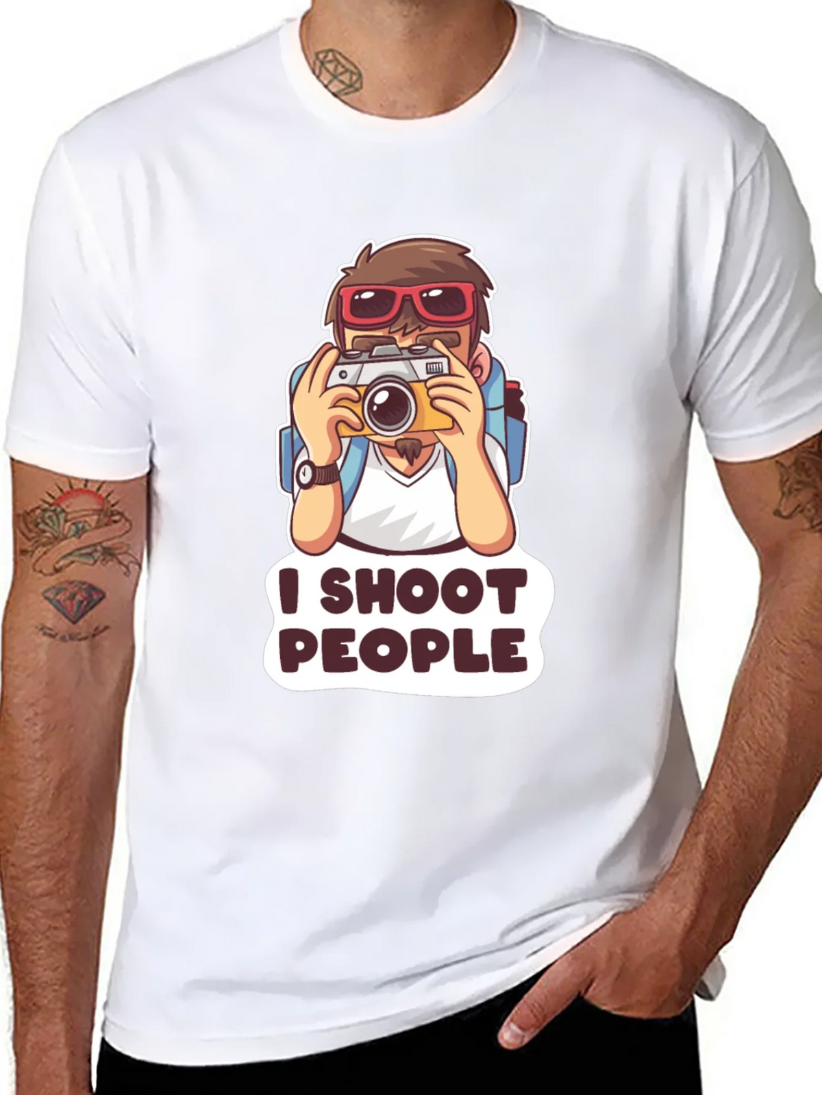 I Shoot People T-Shirt - Photography Humor Tee product image 2