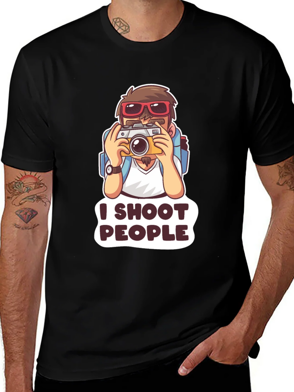I Shoot People T-Shirt - Photography Humor Tee product image 1