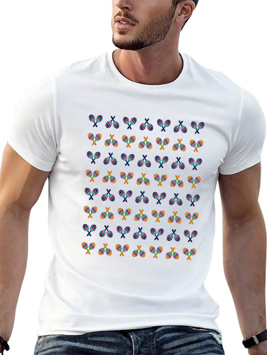Maracas Patterned Black T-Shirt product image 12