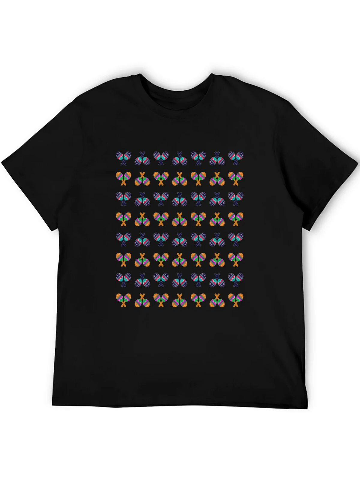 Maracas Patterned Black T-Shirt product image 5