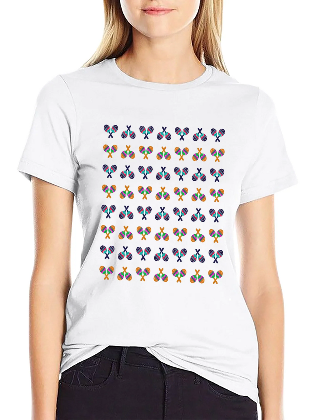 Maracas Patterned Black T-Shirt product image 8