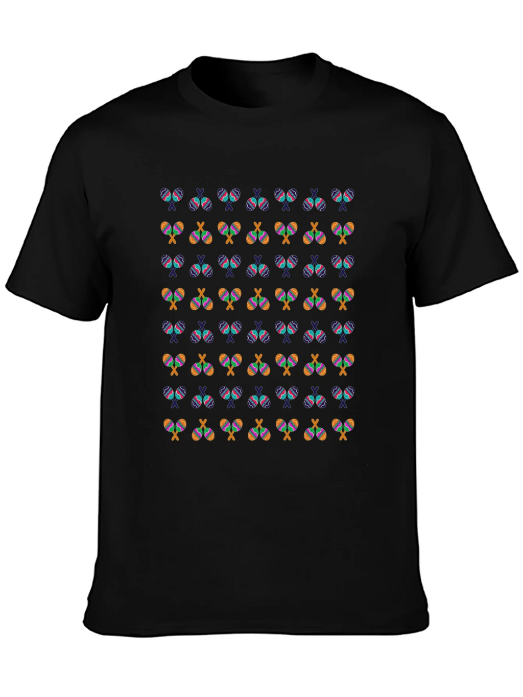 Maracas Patterned Black T-Shirt product image 3